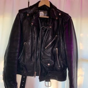 PrimeParts Vintage 80s Leather Motorcycle Jacket ♣